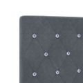 vidaXL Posteľ s pružinovým rámom Tmavo šedá 90 x 200 cm Zamat