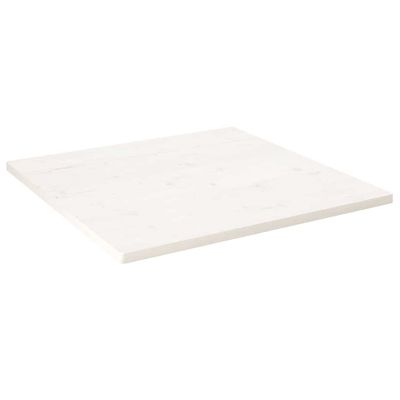 vidaXL Stolová doska biela 90x90x2,5 cm masívna borovica štvorcová