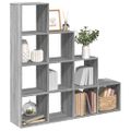 vidaXL Knižnica 4-posch. sivá sonoma 131,5x29x131,5 cm kompozit. drevo