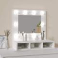 vidaXL Zrkadlová skrinka s LED biela 60x31,5x62 cm