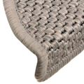 vidaXL Samolepiace nášľapy na schody, sisalový vzhľad 15 ks 56x17x3 cm