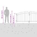 vidaXL Dvojitá brána WOERDEN 299,5 x 174,5 cm Oceľ Sivá Zamykateľné
