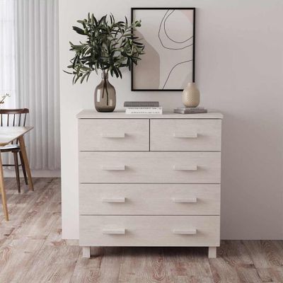 vidaXL Komoda HAMAR, biela 79x40x80 cm, borovicový masív