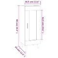 vidaXL Komoda lesklá biela 34,5x34x90 cm spracované drevo