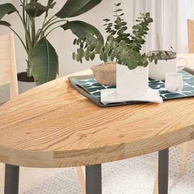 vidaXL Stolová doska 120x60x4 cm dubový masív oválny