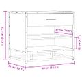vidaXL Lavica na topánky hnedý dub 60x40x53,5 cm kompozitné drevo+kov