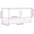 vidaXL TV skrinka dymový dub 80x34,5x40 cm kompozitné drevo a kov