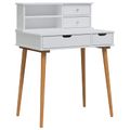 vidaXL Sada toaletného stolíka FAUSKE 2 ks Biela 76 x 50 x 103,5 cm