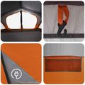 vidaXL Stan chata Šedá a oranžová 480 x 273 x 205 cm Polyester a oceľ