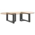 vidaXL Nohy konferenčného stolíka v tvare T, 2 ks, antracitové, 60x25x(30-31) cm, oceľ