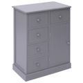 vidaXL Komoda s 10 zásuvkami sivá 113x30x79 cm drevená