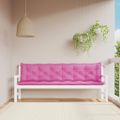 vidaXL Podložky na záhradnú lavičku 2 ks ružové 200x50x7 cm látka