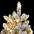 vidaXL Umelý výklopný vianočný stromček 300 LED a sada gúľ 180 cm