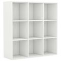 vidaXL Knižnica, biela 98x29x97,5 cm, spracované drevo