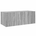 vidaXL TV nástenná skrinka s LED svetlami sivá sonoma 80x35x31 cm