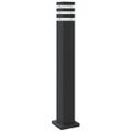 vidaXL Vonkajšia stojaca lampa so senzorom čierna 80 cm hliník