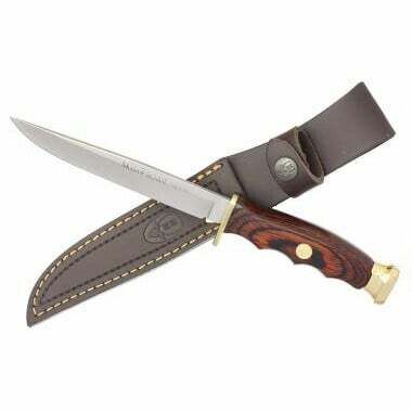 BWF-14 Muela 140mm blade, coral pakkawood, brass fifttings