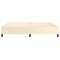 vidaXL Posteľný rám s boxspringom krémový 200x200 cm umelá koža