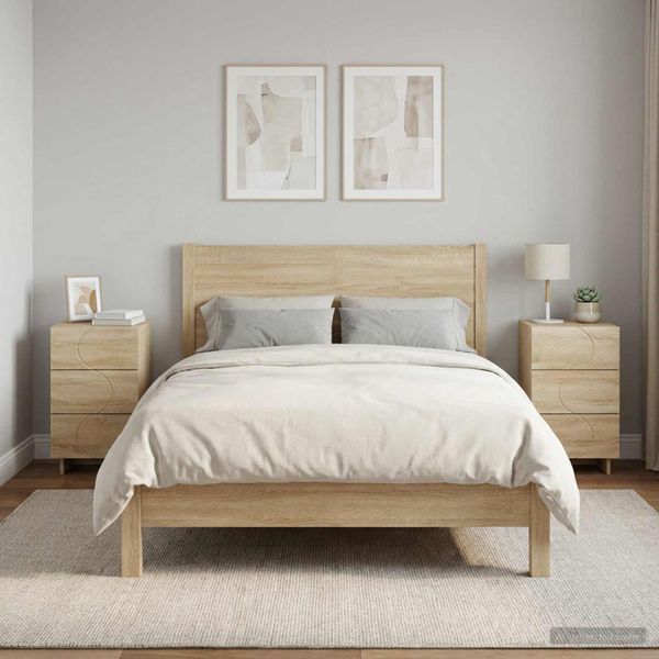 vidaXL Nočný stolík 2 pcs Dub sonoma 33,5 x 34,5 x 60 cm