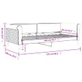 vidaXL Denná posteľ modrá 80x200 cm zamat