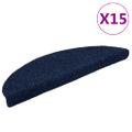vidaXL Schodové rohože, samolepiace, 15 ks, 56x17x3 cm, námornícke, polkruhové