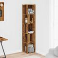 vidaXL rohová skrinka Old Wood 33x33x165 cm Engineered Wood