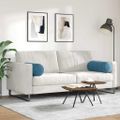 vidaXL Podložkové vankúše 2 pcs Modrá Ø 25 x 70 cm Kordúrová tkanina