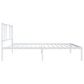 vidaXL Kovový rám postele s čelom biely 80x200 cm