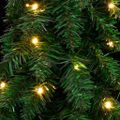 vidaXL Umelý predsvietený vianočný stromček so 130 LED 210 cm