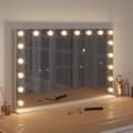 vidaXL LED zrkadlo na umývadlo Biela 80 x 10 x 52,5 cm Sklo a oceľ