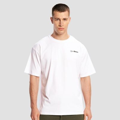 Tričko Oversized Limitless White - GymBeam, veľkosť XL