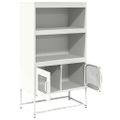 vidaXL Highboard White 68x39x123 cm Oceľ