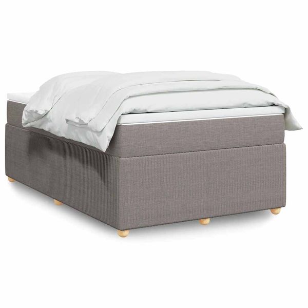 vidaXL Boxspring posteľ s matracom sivohnedá 120x190 cm látka