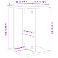 vidaXL Stojan na rastliny 2 ks Dub sonoma 25 x 25,5 x 40,5 cm