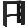 vidaXL Barový stôl s policami čierny 90x40x103,5 cm kompozitné drevo