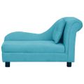 vidaXL Pelech pre psa s vankúšom tyrkysový 83x44x44 cm plyš