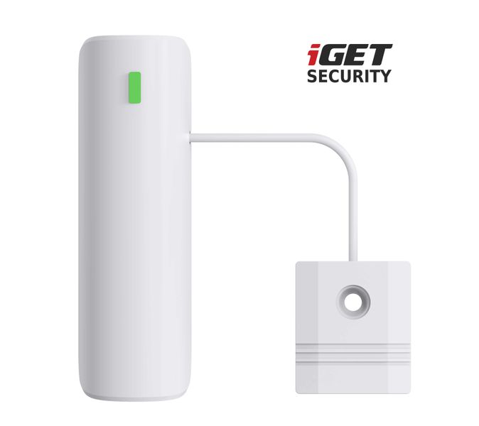 iGET SECURITY EP9 - bezdrôtový senzor na detekciu vody pre alarm M5, výdrž batérie až 5 rokov, 1 km
