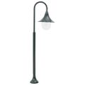 vidaXL Záhradná stĺpová lampa E27 120 cm hliníková tmavozelená