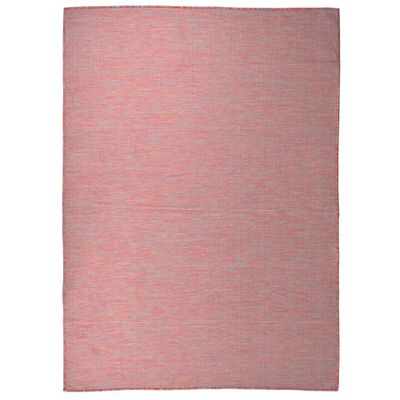 vidaXL Vonkajší koberec s plochým tkaním 200x280 cm červený