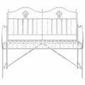 vidaXL Záhradná lavička 2 -Seater 103,5 x 59 x 89 cm Oceľ