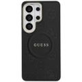 Puzdro Guess Saffiano Peony Embossed Ring MagSafe pre Samsung Galaxy S26 Ultra čierna