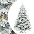 vidaXL Umelý vianočný stromček s 300 LED-i Biela 210 cm PE a PVC