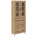 vidaXL Vysoký kabinet so policou 2 ks Remeselný dub 69,5 x 34 x 180 cm