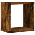vidaXL Stenné police 2 ks Dymová dub 26 x 15 x 26 cm Kompozitné drevo