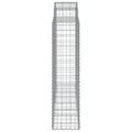 vidaXL Oblúkové gabiónové koše 5ks 200x50x160/180cm pozinkované železo