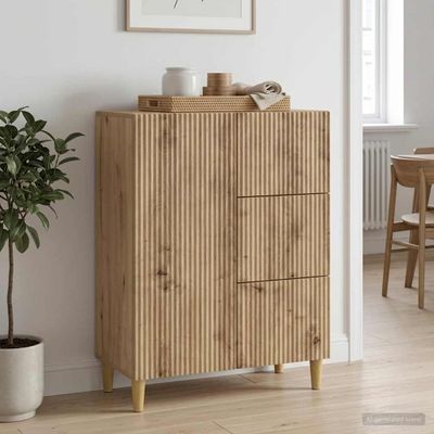 vidaXL Servírovacia skriňa Dub artisan 66 x 34,5 x 90 cm