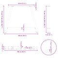vidaXL Nohy k jedálenskému stolu v tvare A, 2 ks, antracitové, 100 x (72-73) cm, oceľ