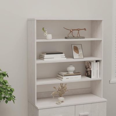 vidaXL Nadstavec na komodu HAMAR, biely 90x30x100 cm, borovica