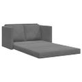 vidaXL Podlahová rozkladacia pohovka 2v1 tmavosivá 122x204x55 cm zamat