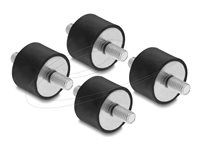 Delock - Vibration damper - with 2 external threads - čierna (balenie 4)